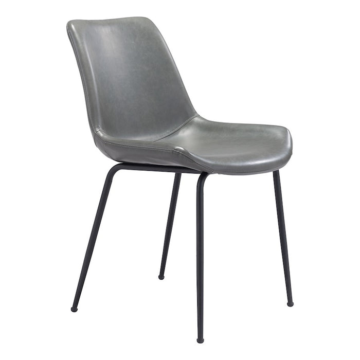 Zuo Modern Byron Dining Chair Set of 2, Gray