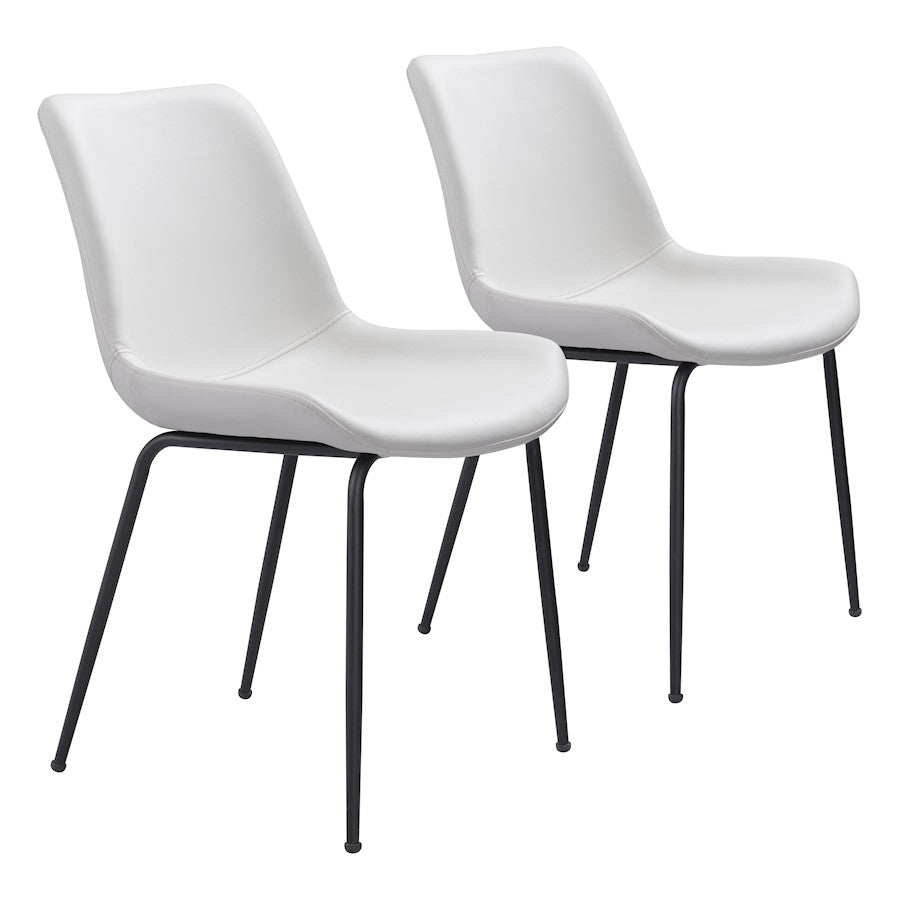 Zuo Modern Byron Dining Chair Set of 2, White - 101779