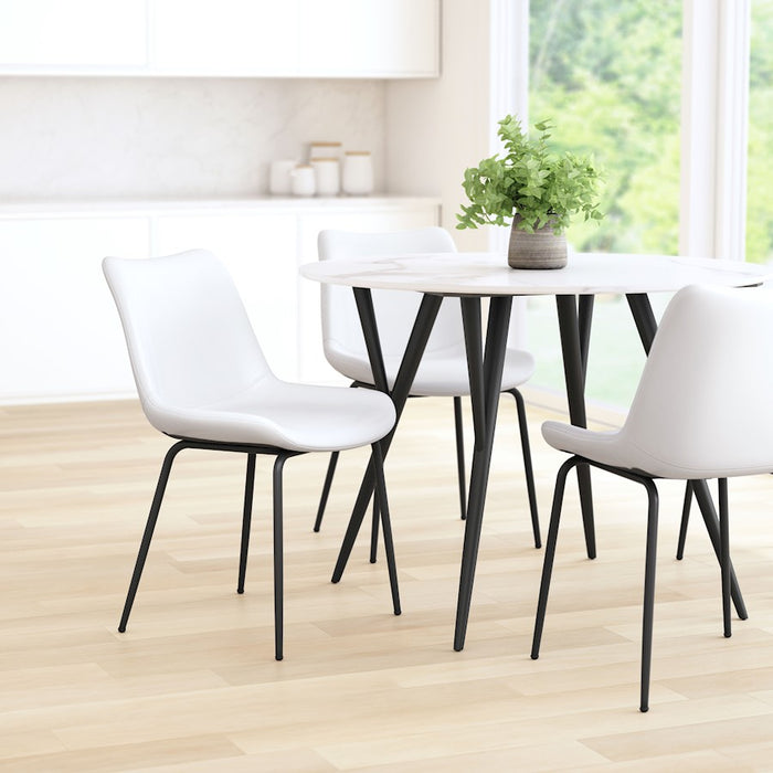 Zuo Modern Byron Dining Chair Set of 2, White