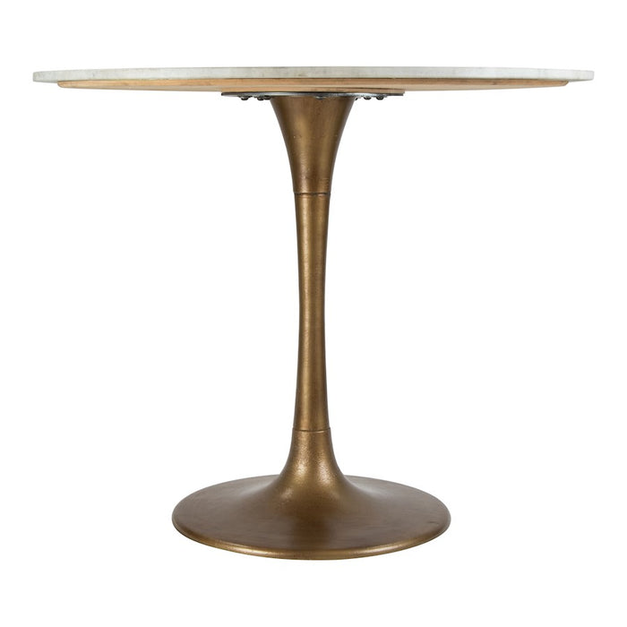 Zuo Modern Fullerton Dining Table, White/Gold