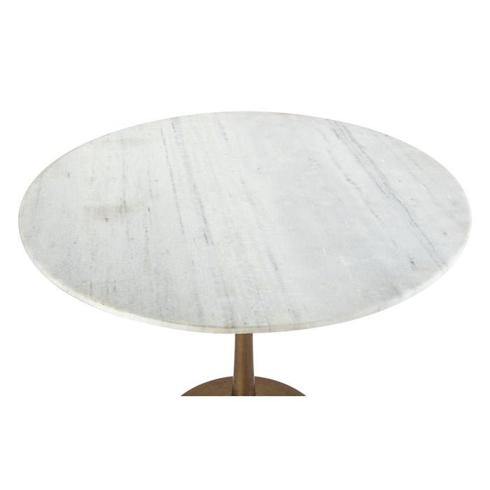 Zuo Modern Fullerton Dining Table, White/Gold
