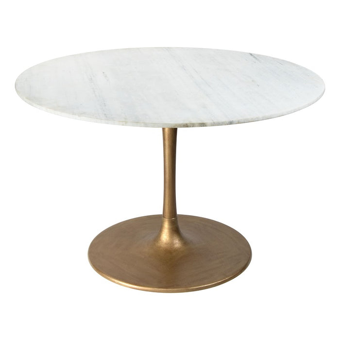 Zuo Modern Ithaca Dining Table, White/Gold