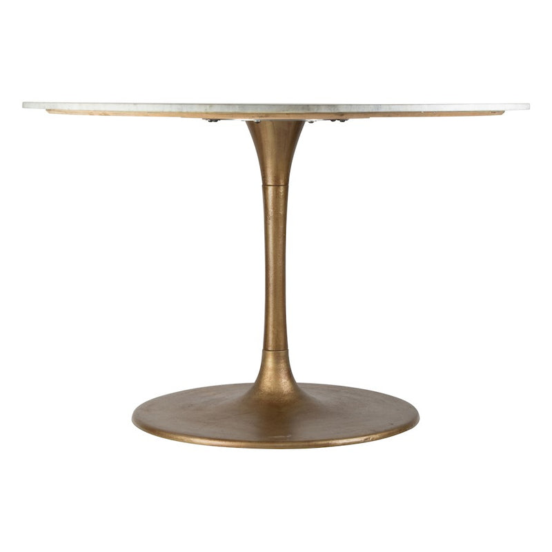 Zuo Modern Ithaca Dining Table, White/Gold