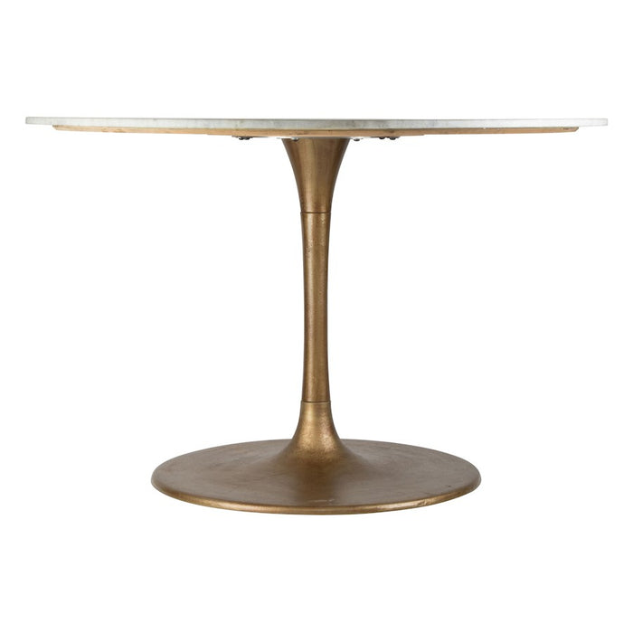 Zuo Modern Ithaca Dining Table, White/Gold