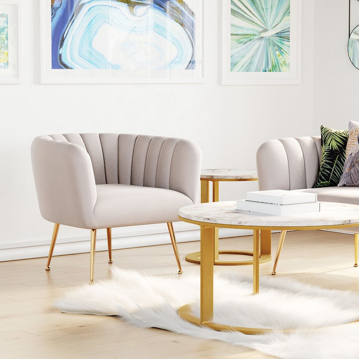 Zuo Modern Deco Accent Chair, Beige