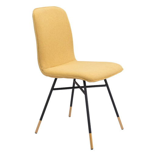 Zuo Modern Var Dining Chair Set of 2, Yellow