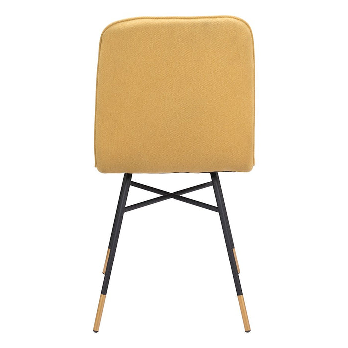 Zuo Modern Var Dining Chair Set of 2, Yellow