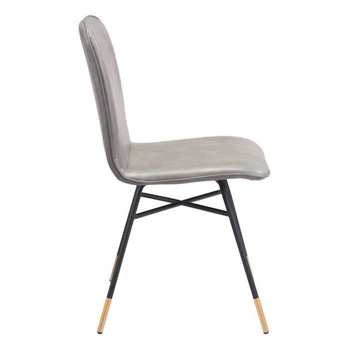 Zuo Modern Var Dining Chair Set of 2, Gray