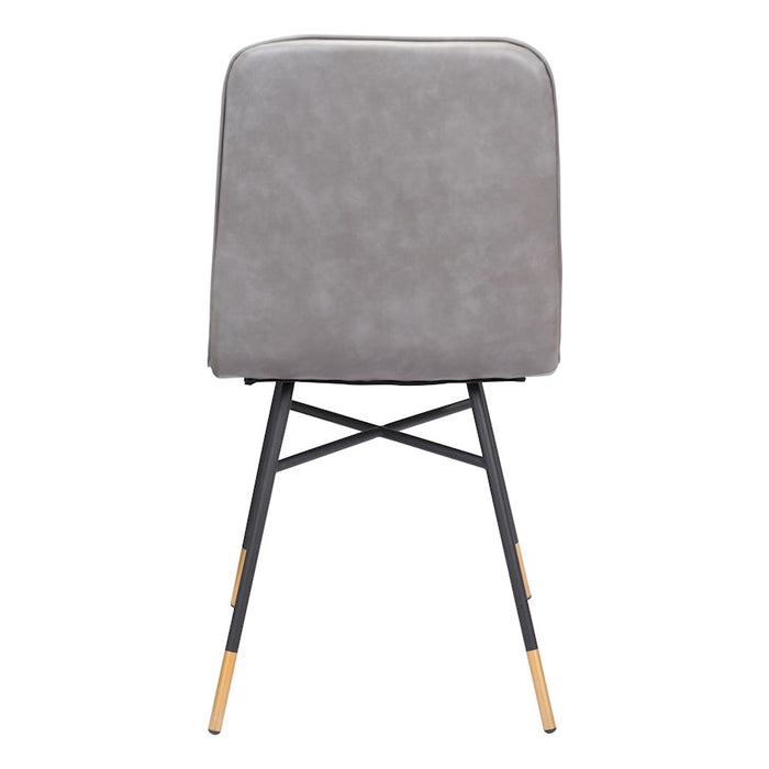 Zuo Modern Var Dining Chair Set of 2, Gray