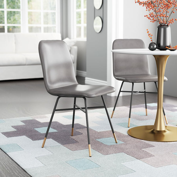 Zuo Modern Var Dining Chair Set of 2, Gray