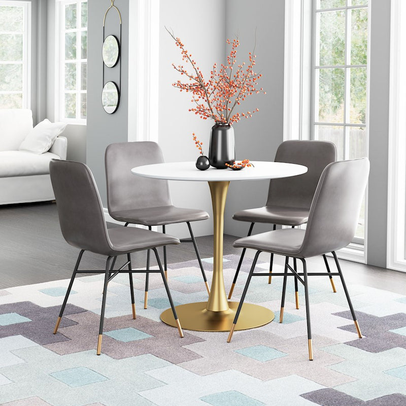 Zuo Modern Var Dining Chair Set of 2, Gray