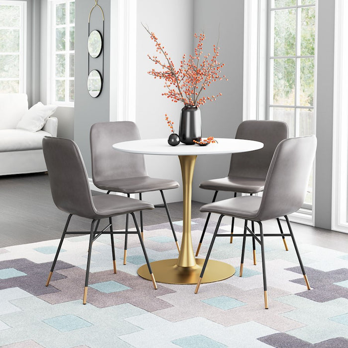 Zuo Modern Var Dining Chair Set of 2, Gray