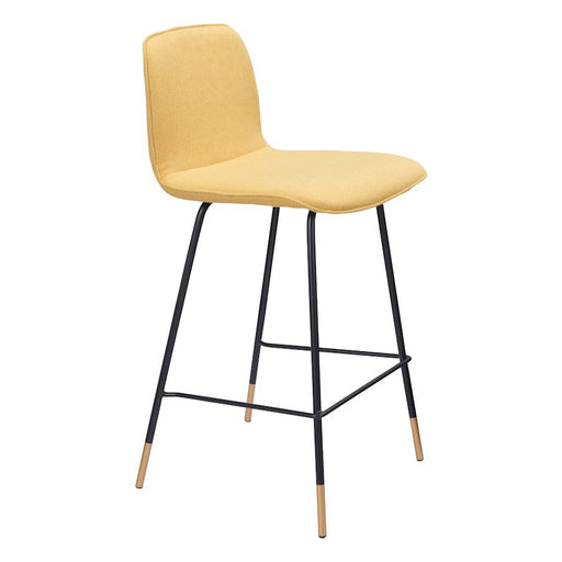 Zuo Modern Var Counter Stool, Yellow