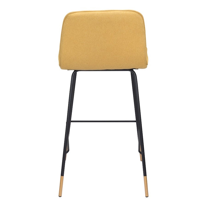 Zuo Modern Var Counter Stool, Yellow