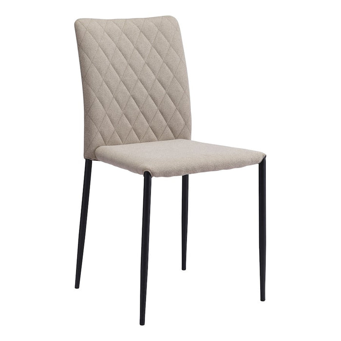 Zuo Modern Harve Dining Chair Set of 2, Beige - 101900