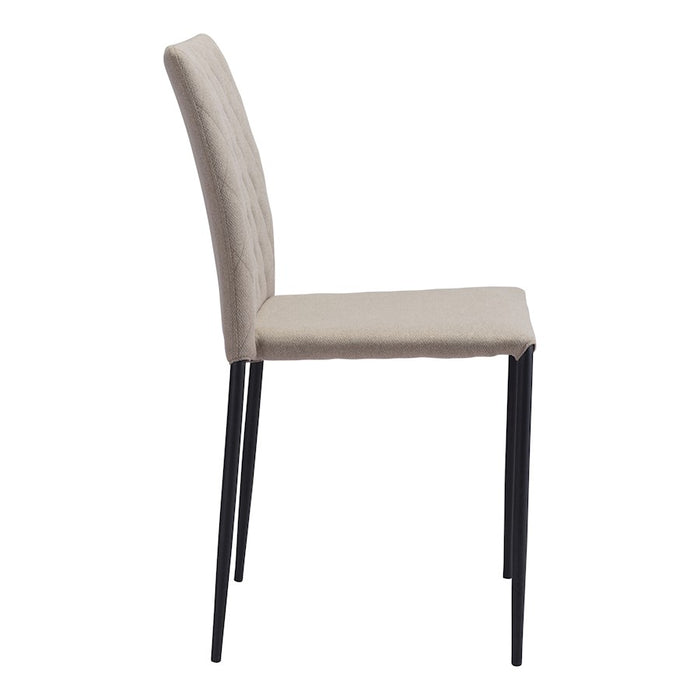 Zuo Modern Harve Dining Chair Set of 2, Beige