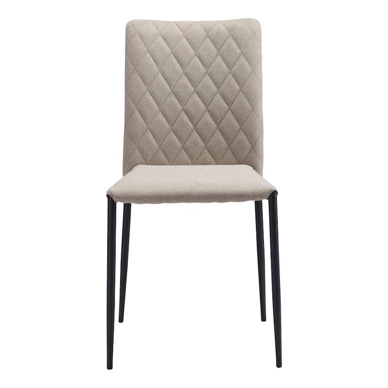 Zuo Modern Harve Dining Chair Set of 2, Beige