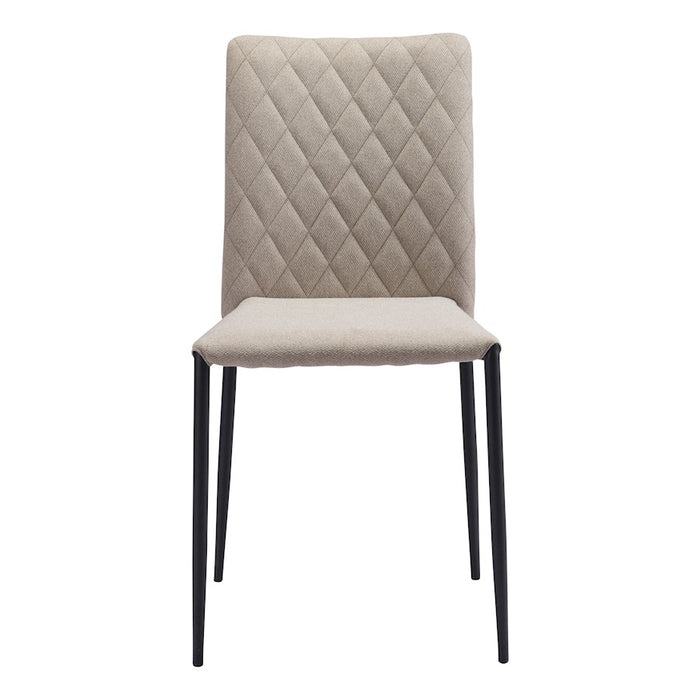 Zuo Modern Harve Dining Chair Set of 2, Beige