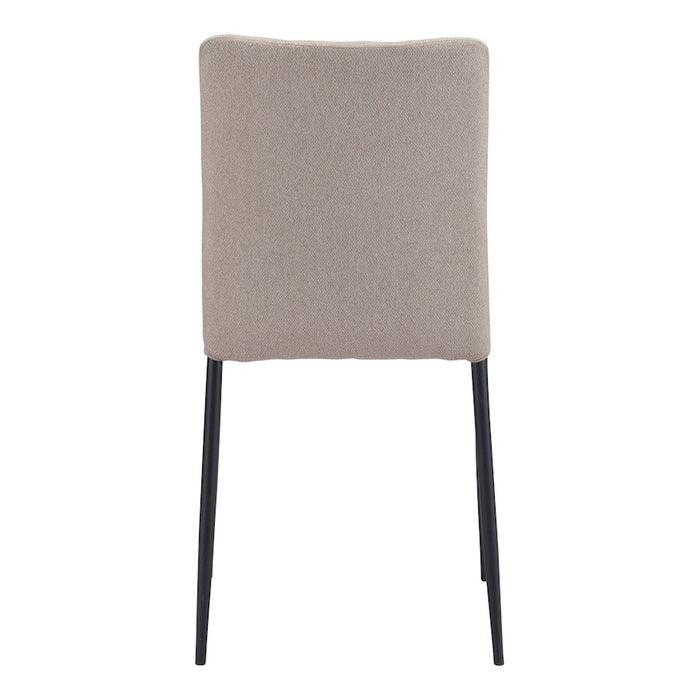 Zuo Modern Harve Dining Chair Set of 2, Beige