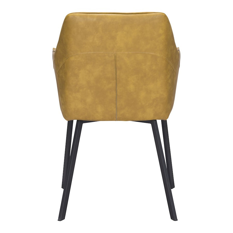 Zuo Modern Loiret Dining Chair Set of 2, Yellow