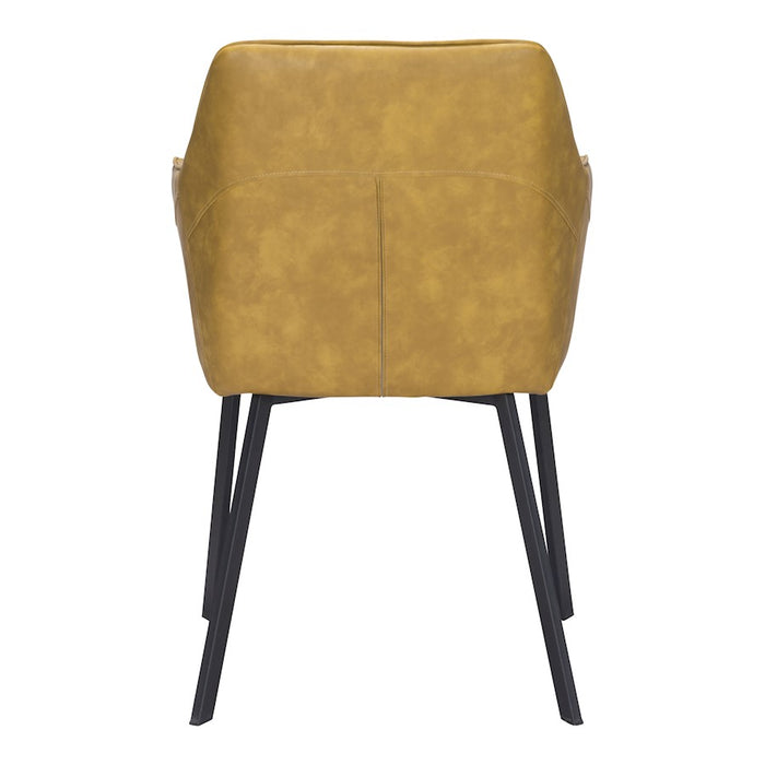Zuo Modern Loiret Dining Chair Set of 2, Yellow