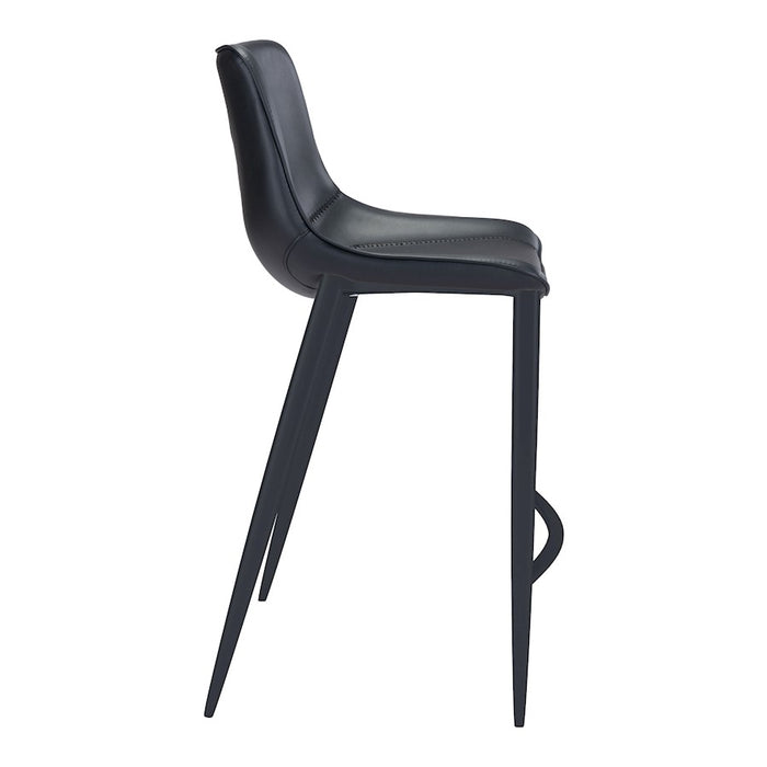 Zuo Modern Magnus BarStool Set of 2, Black