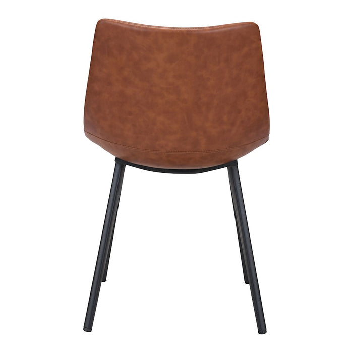 Zuo Modern Daniel Dining Chair Set of 2, Vintage Brown