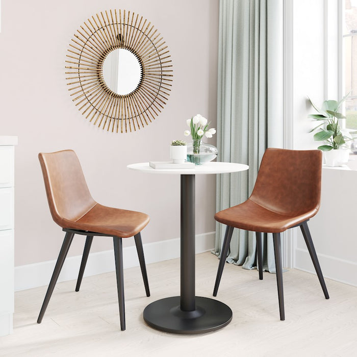 Zuo Modern Daniel Dining Chair Set of 2, Vintage Brown