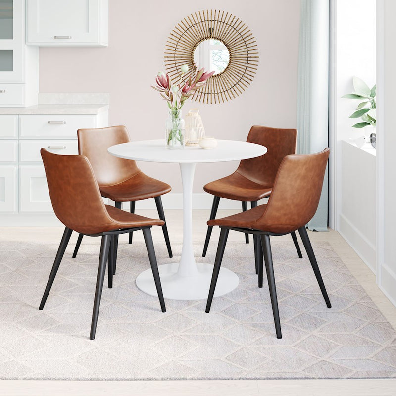 Zuo Modern Daniel Dining Chair Set of 2, Vintage Brown
