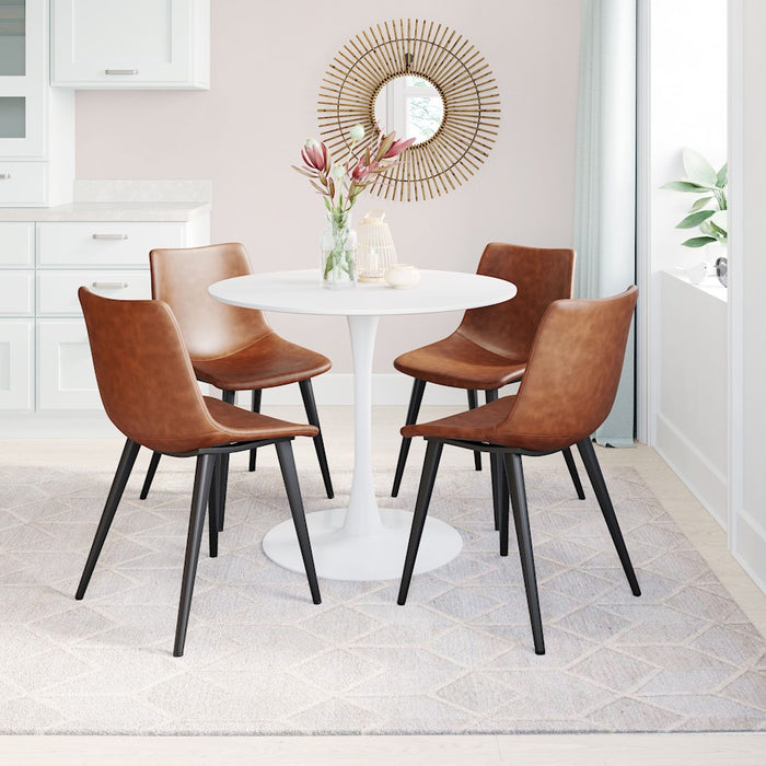 Zuo Modern Daniel Dining Chair Set of 2, Vintage Brown
