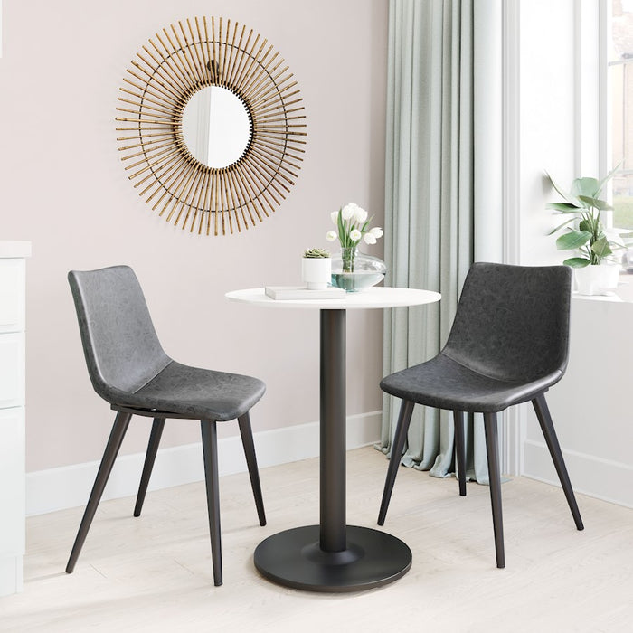 Zuo Modern Daniel Dining Chair Set of 2, Vintage Black
