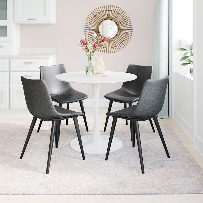 Zuo Modern Daniel Dining Chair Set of 2, Vintage Black