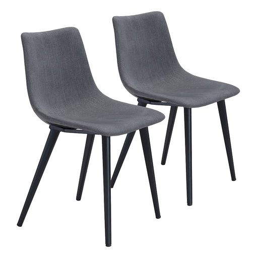 Zuo Modern Daniel Dining Chair Set of 2, Gray - 101949