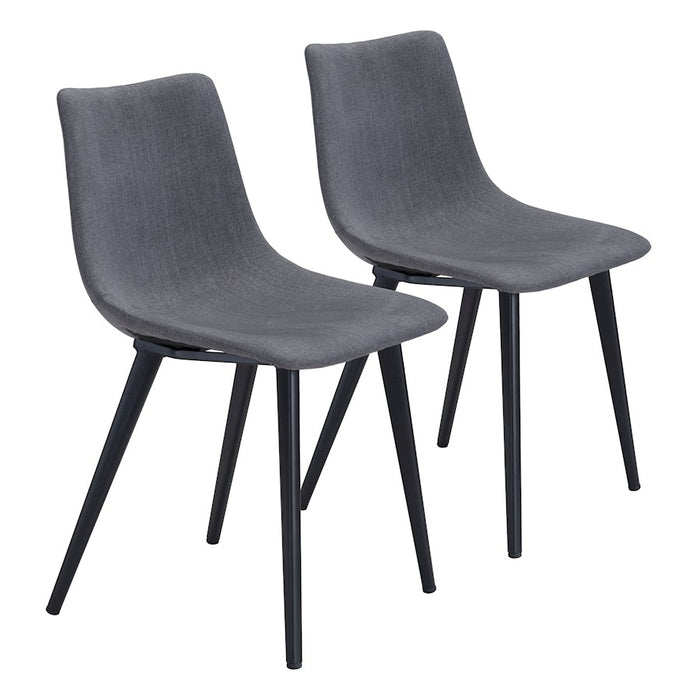Zuo Modern Daniel Dining Chair Set of 2, Gray - 101949