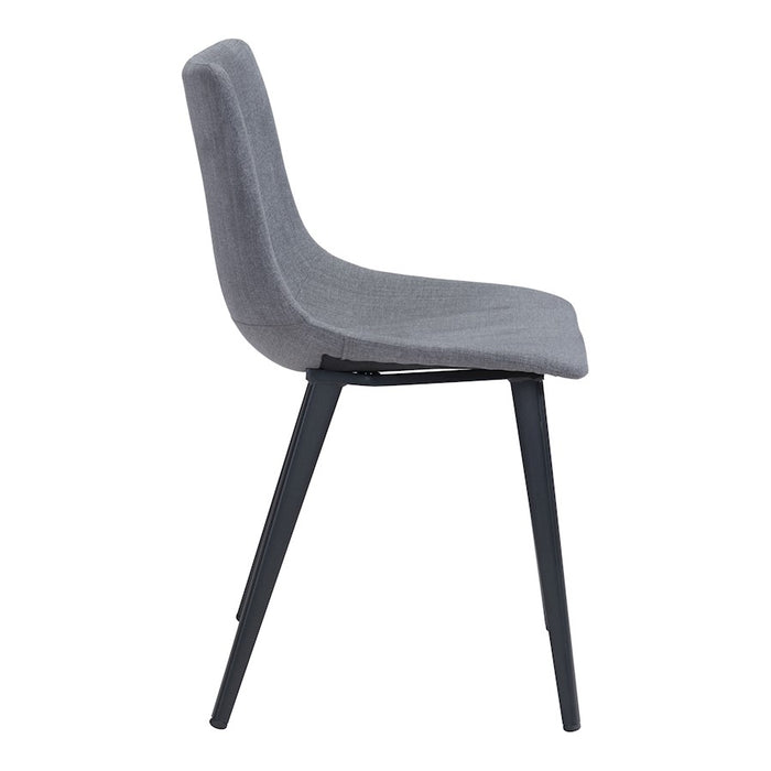 Zuo Modern Daniel Dining Chair Set of 2, Gray