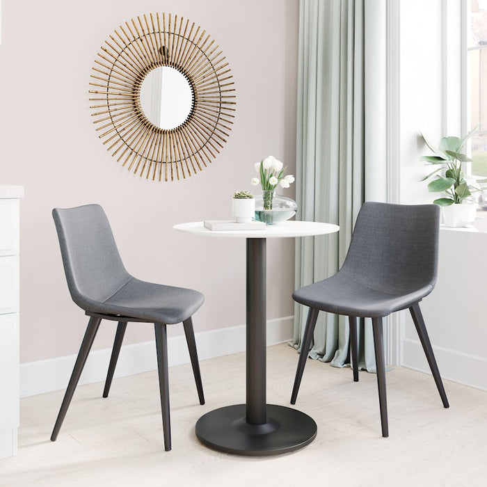 Zuo Modern Daniel Dining Chair Set of 2, Gray