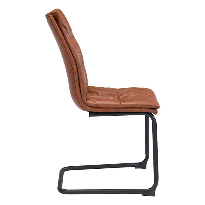 Zuo Modern Sharon Dining Chair Set of 2, Vintage Brown
