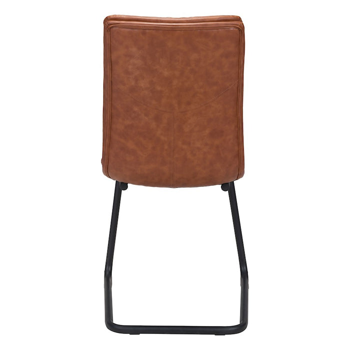 Zuo Modern Sharon Dining Chair Set of 2, Vintage Brown