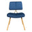 Zuo Modern Nicole Accent Chair Set of 2, Blue/Gold