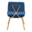 Zuo Modern Nicole Accent Chair Set of 2, Blue/Gold