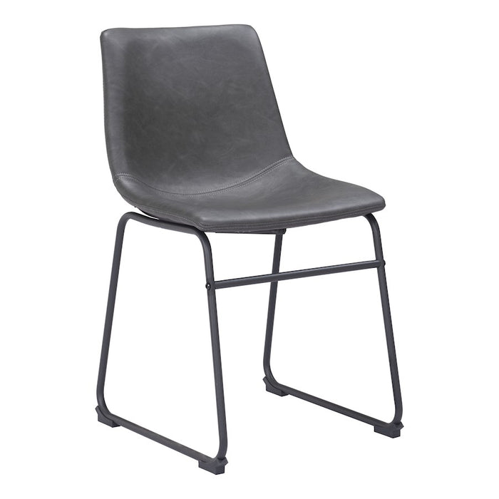Zuo Modern Smart Dining Chair Set of 2, Charcoal