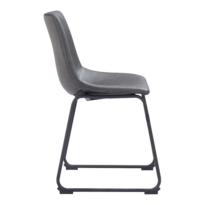 Zuo Modern Smart Dining Chair Set of 2, Charcoal