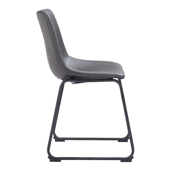 Zuo Modern Smart Dining Chair Set of 2, Charcoal