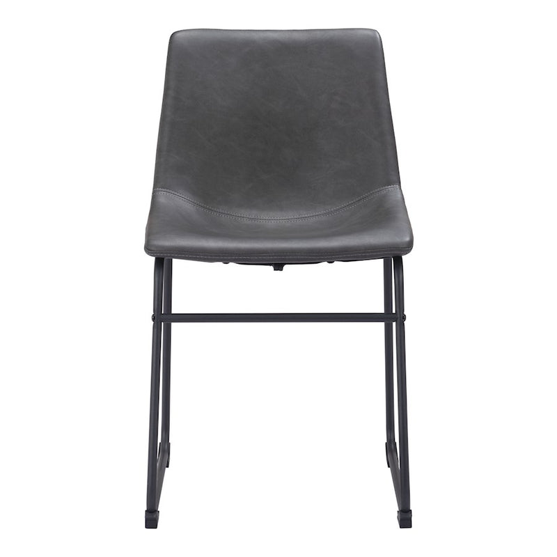 Zuo Modern Smart Dining Chair Set of 2, Charcoal