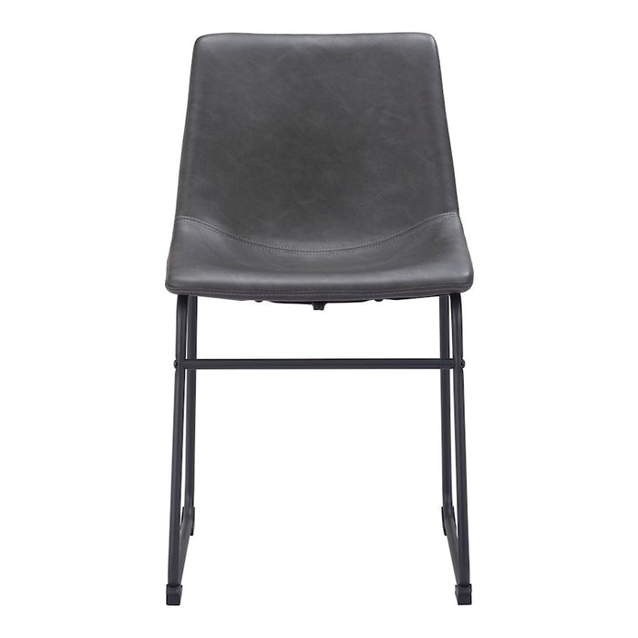 Zuo Modern Smart Dining Chair Set of 2, Charcoal