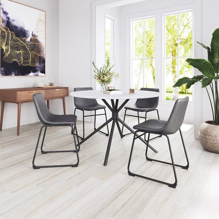 Zuo Modern Smart Dining Chair Set of 2, Charcoal