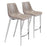 Zuo Modern Magnus Counter Stool Set of 2, Brown/Silver - 102028