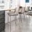 Zuo Modern Magnus Counter Stool Set of 2, Brown/Silver