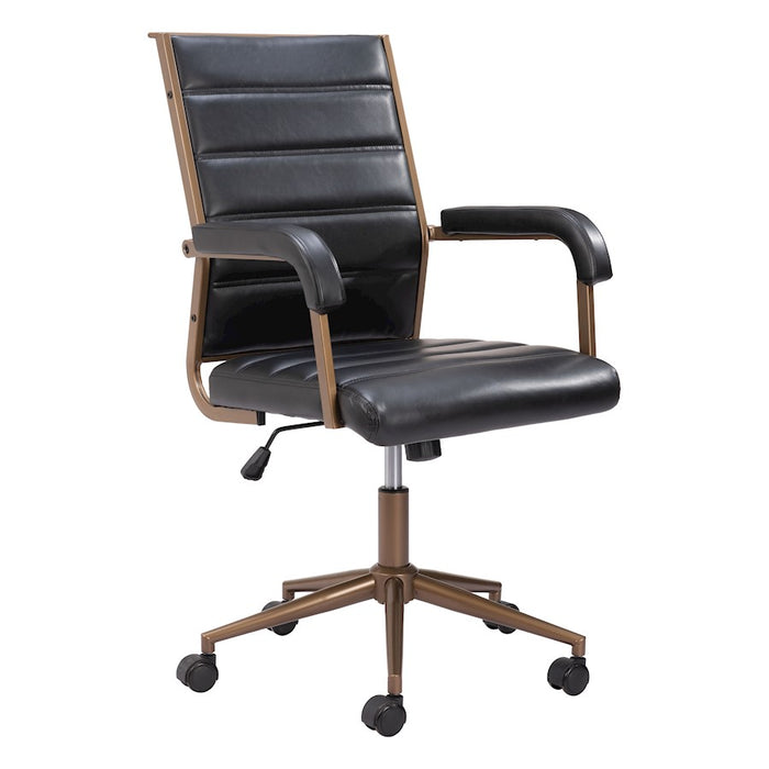 Zuo Modern Auction Office Chair, Vintage Black - 109021