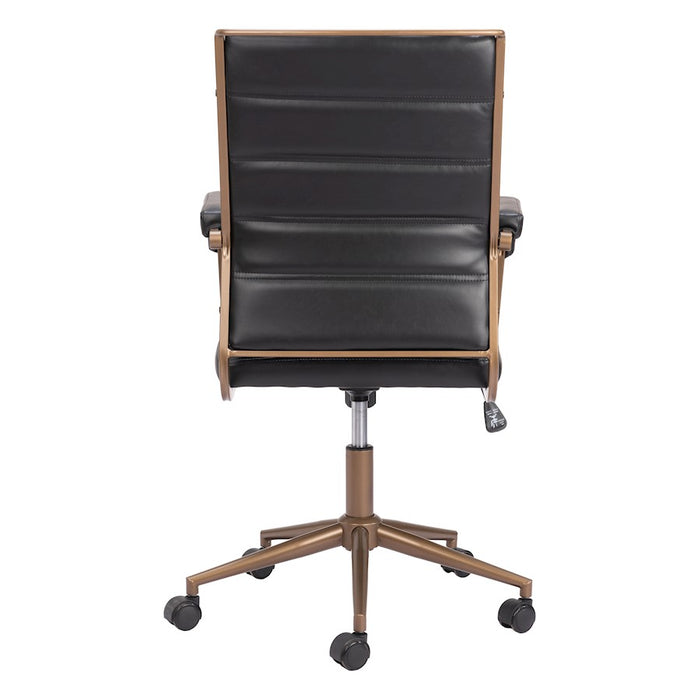 Zuo Modern Auction Office Chair, Vintage Black